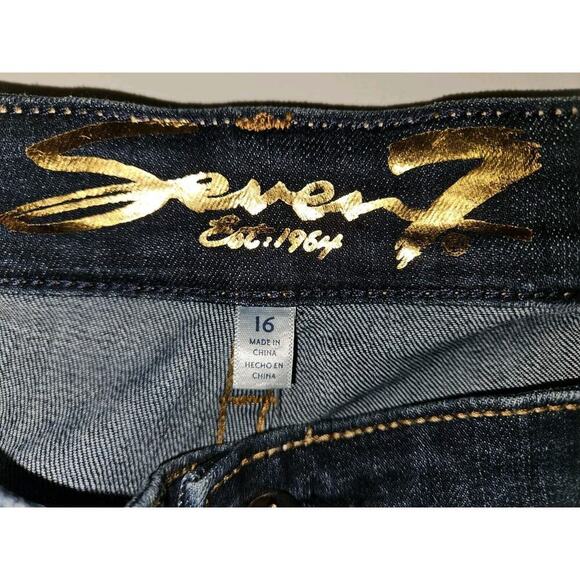 NWT! Women's Seven7 Luxe Limited Edition Boot Cut Stretch Blue Jeans Size 16 - Picture 9 of 9